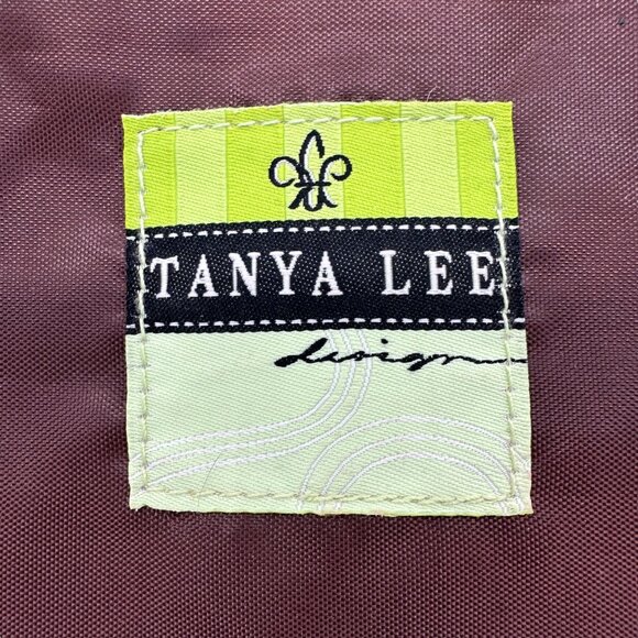 Tanya Lee Quilted Floral Zippered Pouch Make Up Travel Bag Pink Brown 6.5 x 9.5 - Picture 5 of 8